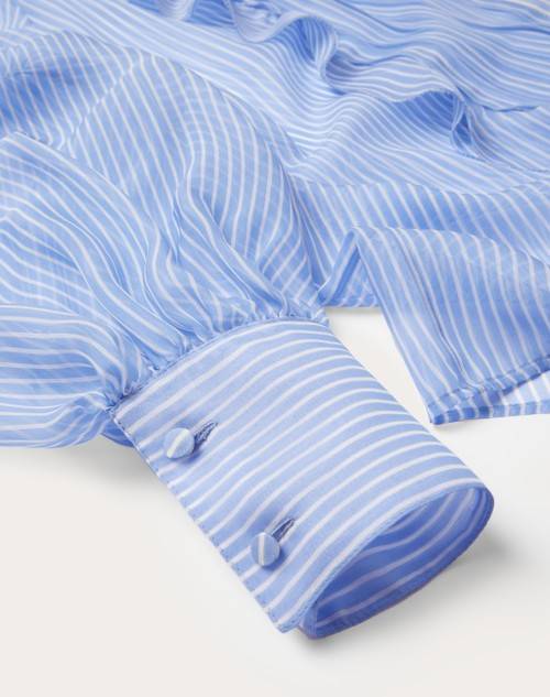 Red Valentino CAMICIA IN CHIFFON CLASSIC STRIPES