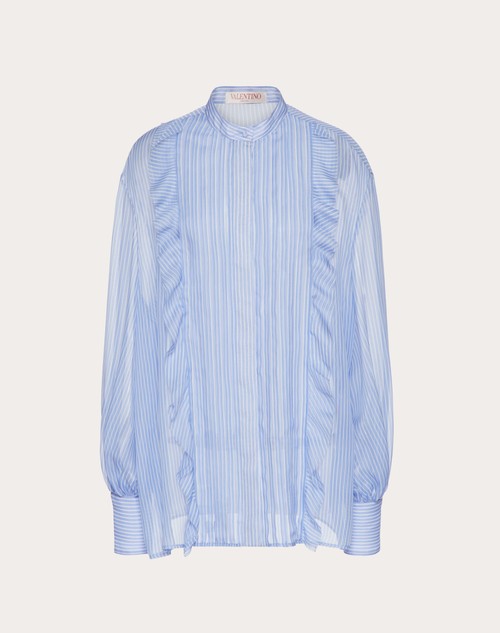Red Valentino CAMICIA IN CHIFFON CLASSIC STRIPES