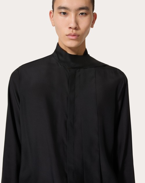 Red Valentino CAMICIA IN SETA CON COLLO A SCIARPA