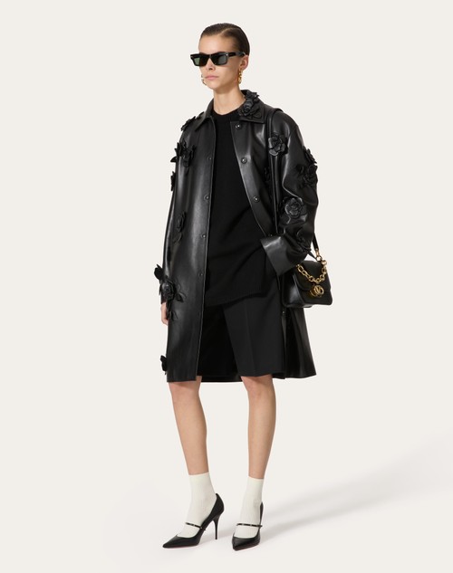 Red Valentino CAPPOTTO IN NAPPA RICAMATO