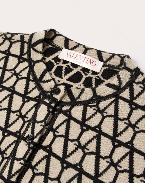 Red Valentino CARDIGAN IN LANA TOILE ICONOGRAPHE