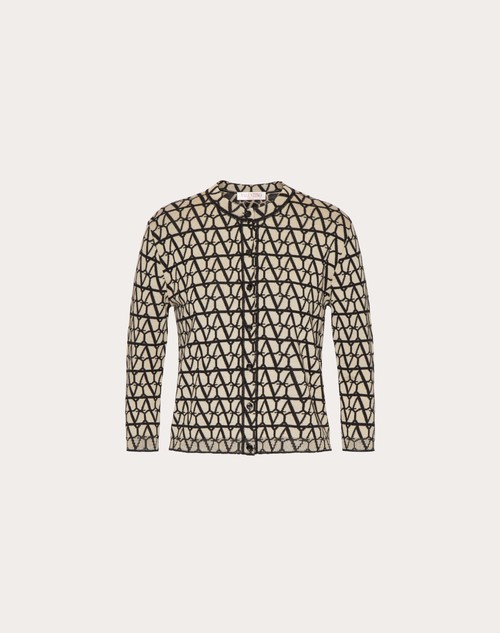 Red Valentino CARDIGAN IN LANA TOILE ICONOGRAPHE