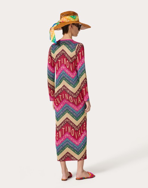 Red Valentino CARDIGAN IN LUREX VALENTINO CHEVRON