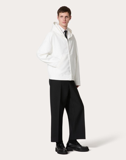 Red Valentino FELPA IN NYLON CON CAPPUCCIO