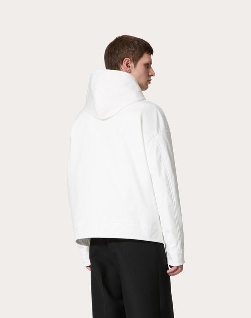 Red Valentino FELPA IN NYLON CON CAPPUCCIO