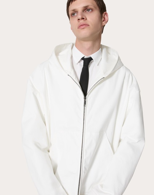 Red Valentino FELPA IN NYLON CON CAPPUCCIO