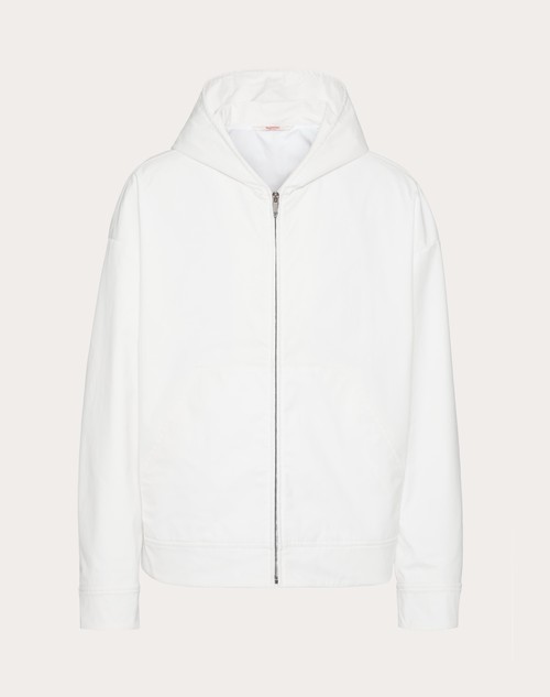 Red Valentino FELPA IN NYLON CON CAPPUCCIO