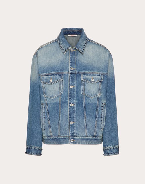 Red Valentino GIACCA IN DENIM CON CABOCHONS