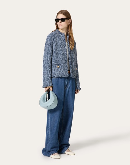 Red Valentino GIACCA IN DENIM TEXTURED TWEED