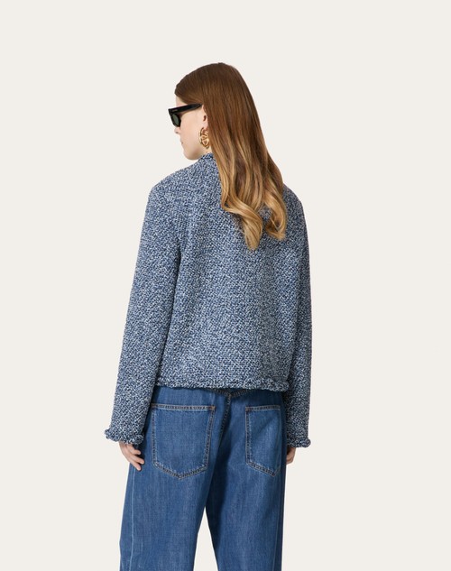 Red Valentino GIACCA IN DENIM TEXTURED TWEED