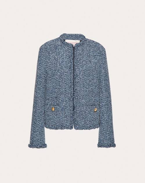 Red Valentino GIACCA IN DENIM TEXTURED TWEED