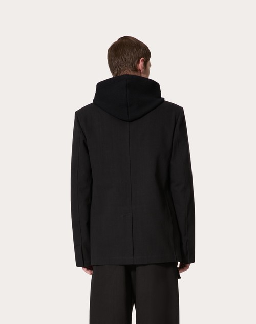 Red Valentino GIACCA MONOPETTO IN CANVAS DI COTONE