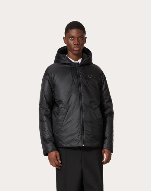 Red Valentino GIUBBINO IN NYLON CON V DETAIL