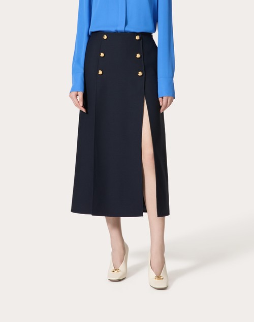 Red Valentino GONNA MIDI IN CREPE COUTURE