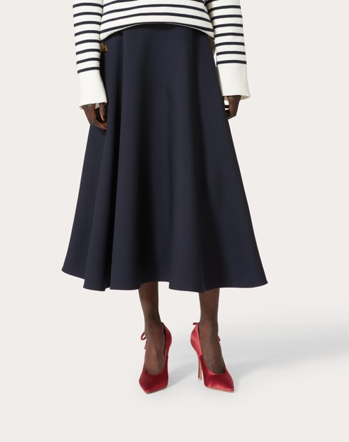 Red Valentino GONNA MIDI IN CREPE COUTURE