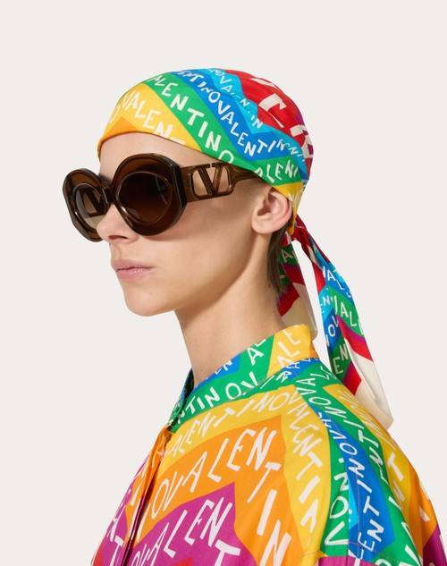 Red Valentino HEADBAND ESCAPE IN COTONE E SETA