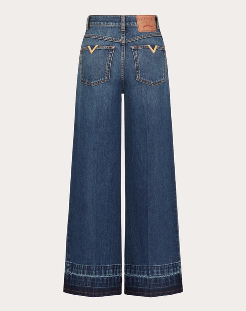 Red Valentino JEANS IN BLUE WASHED DENIM