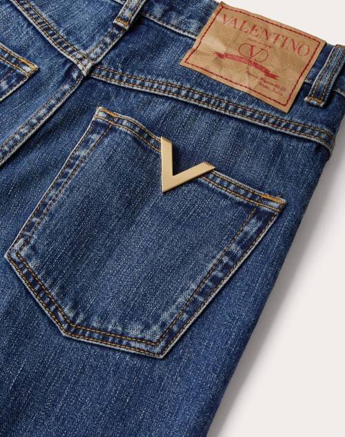 Red Valentino JEANS IN BLUE WASHED DENIM