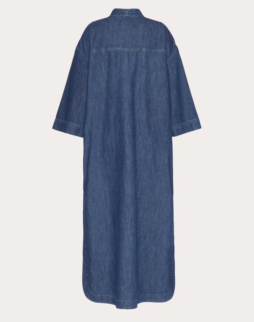 Red Valentino KAFTANO IN CHAMBRAY DENIM