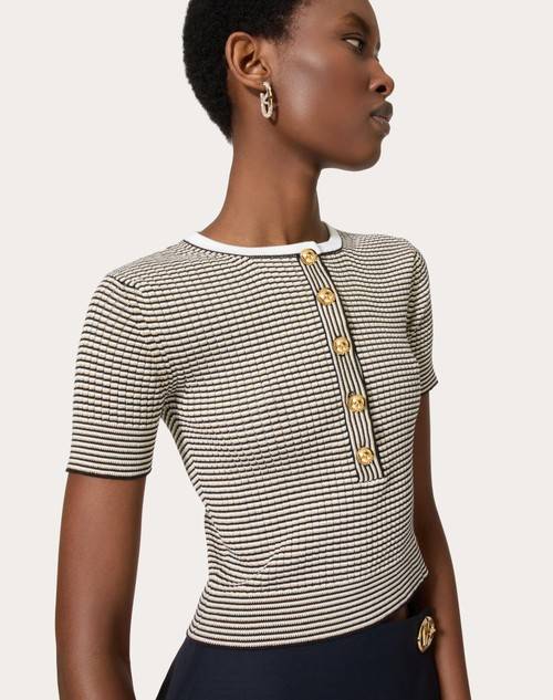 Red Valentino MAGLIA IN COTONE E LUREX