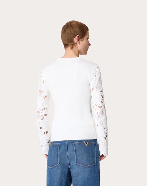 Red Valentino MAGLIA IN COTONE RICAMATA