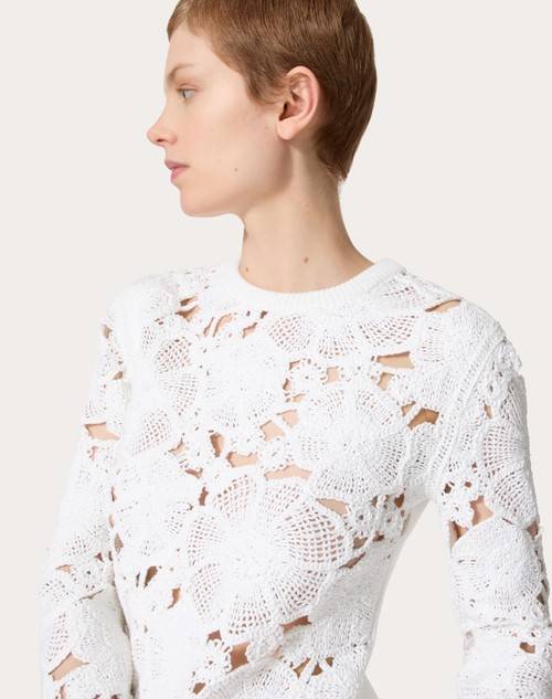 Red Valentino MAGLIA IN COTONE RICAMATA