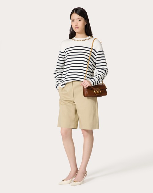 Red Valentino MAGLIA IN COTONE RICAMATA