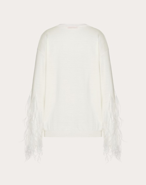 Red Valentino MAGLIA IN LANA CON PIUME