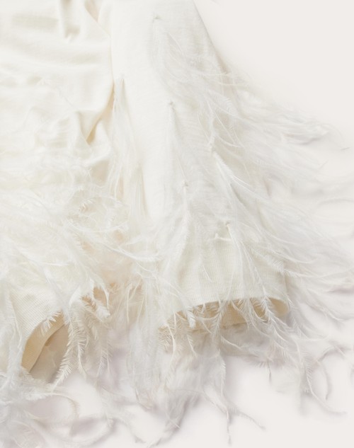 Red Valentino MAGLIA IN LANA CON PIUME