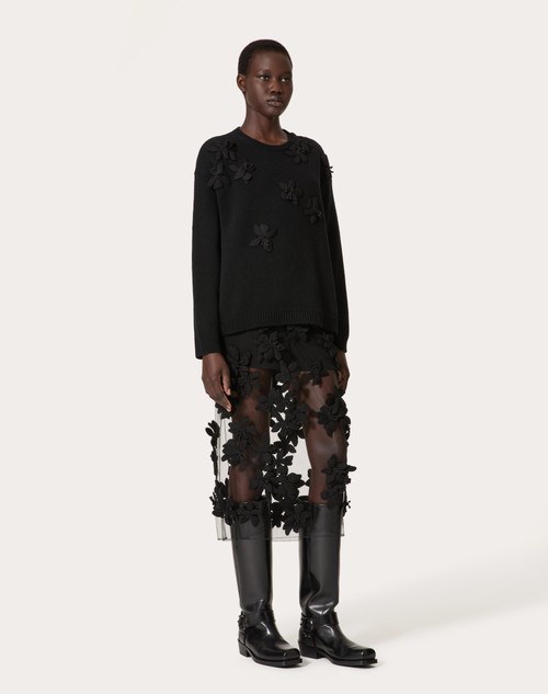 Red Valentino MAGLIA IN LANA RICAMATA