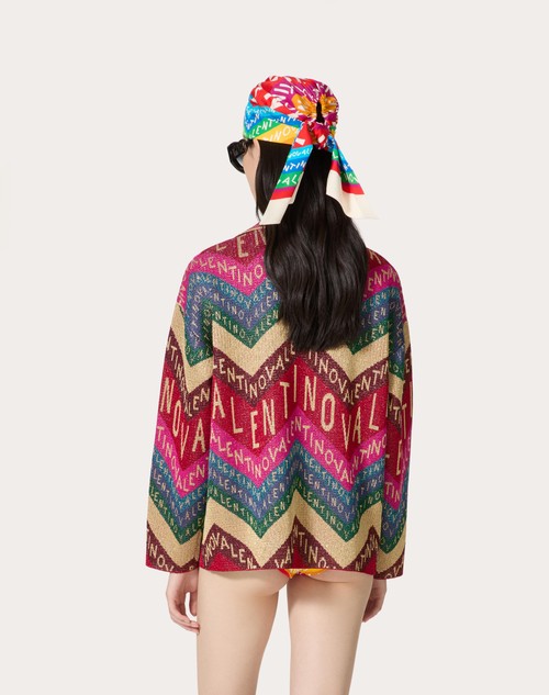 Red Valentino MAGLIA IN LUREX VALENTINO CHEVRON
