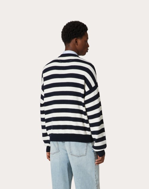 Red Valentino MAGLIONE GIROCOLLO IN LANA E COTONE