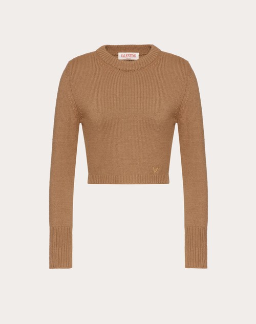 Red Valentino MAGLIONE IN CASHMERE V GOLD