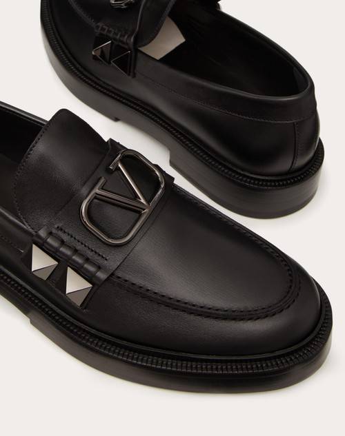 Red Valentino MOCASSINO STUD SIGN IN VITELLO