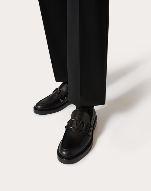 Red Valentino MOCASSINO STUD SIGN IN VITELLO