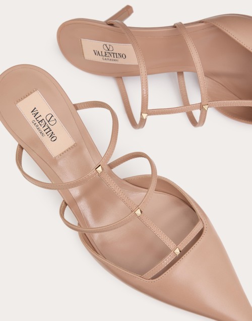 Red Valentino MULE ROCKSTUD WISPY IN VITELLO 60MM
