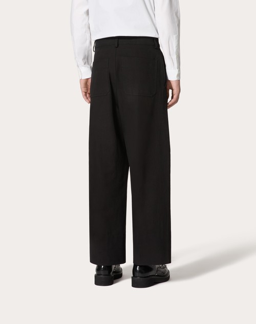 Red Valentino PANTALONE CARGO IN CANVAS DI COTONE