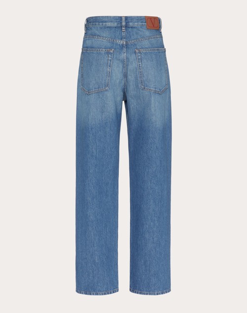 Red Valentino PANTALONE IN MEDIUM BLUE DENIM