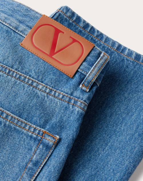 Red Valentino PANTALONE IN MEDIUM BLUE DENIM
