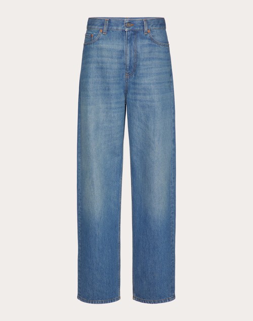 Red Valentino PANTALONE IN MEDIUM BLUE DENIM