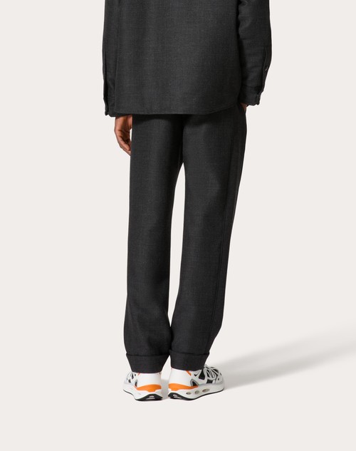 Red Valentino PANTALONE PIGIAMA IN TWEED DI LANA