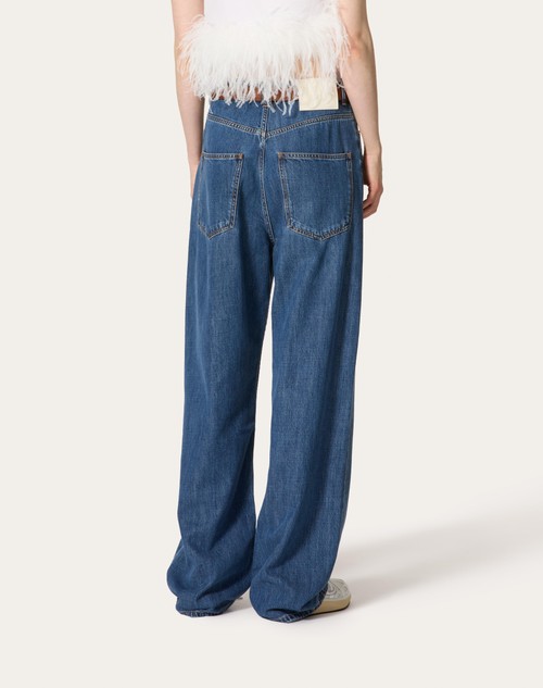Red Valentino PANTALONI IN DENIM BLU MEDIO