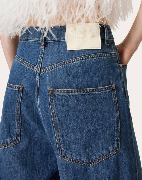 Red Valentino PANTALONI IN DENIM BLU MEDIO