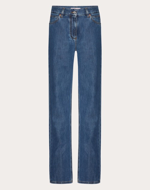 Red Valentino PANTALONI IN DENIM BLU MEDIO