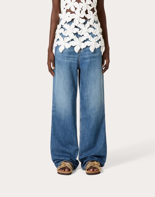 Red Valentino PANTALONI IN MEDIUM BLUE DENIM