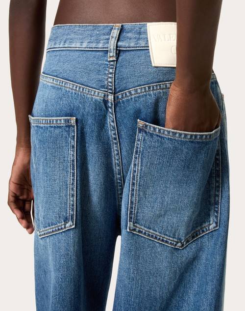 Red Valentino PANTALONI IN MEDIUM BLUE DENIM