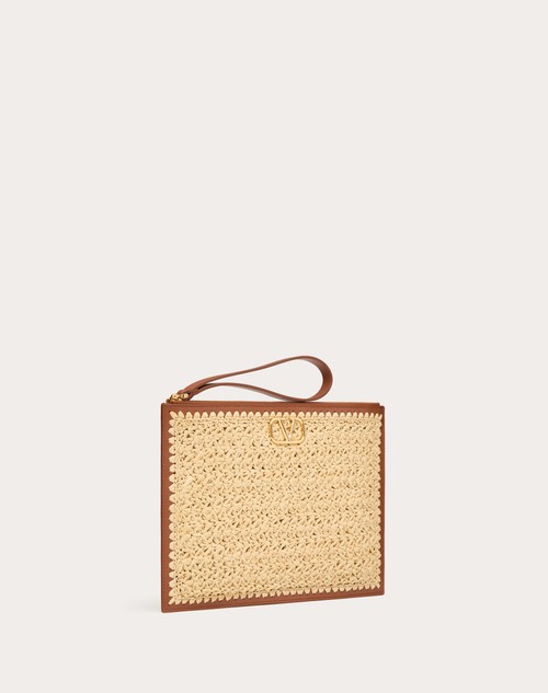 Red Valentino POCHETTE VLOGO SIGNATURE IN RAFIA