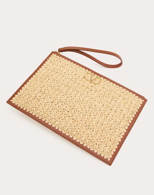 Red Valentino POCHETTE VLOGO SIGNATURE IN RAFIA