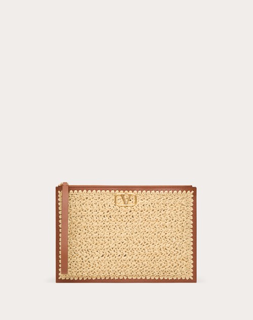 Red Valentino POCHETTE VLOGO SIGNATURE IN RAFIA