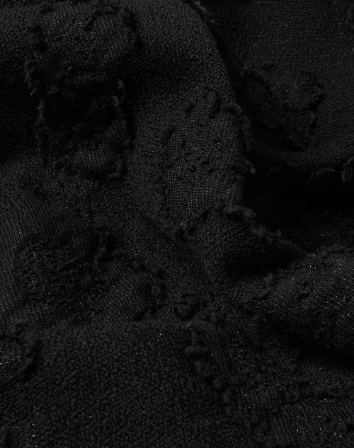 Red Valentino PONCHO 3D FLOWERS IN MISTO LANA